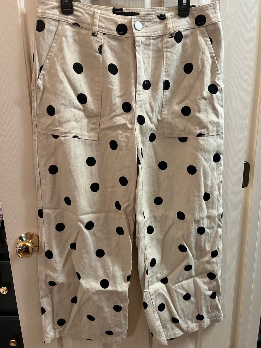 Cotton Polka Dot Jeans